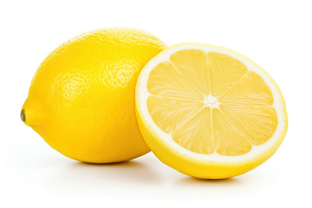 A Juicy ripe yellow lemon fruit juicy plant. AI generated Image by rawpixel.