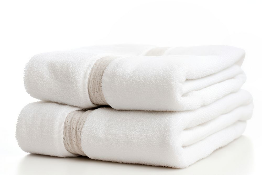 Spa towels white white background simplicity. AI generated Image by rawpixel.
