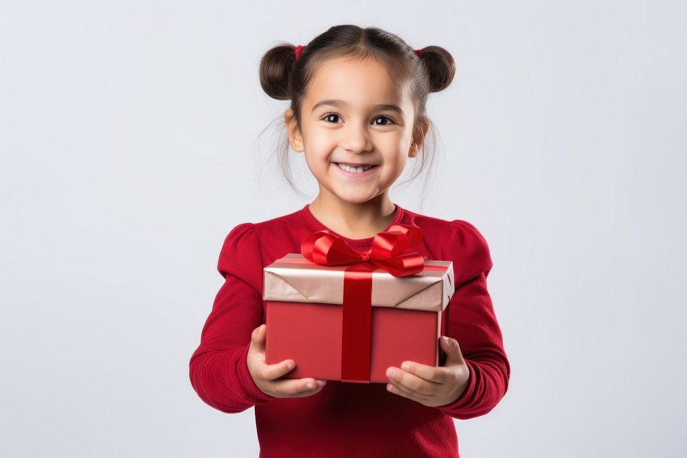 Giftbox portrait holding child. AI generated Image by rawpixel.