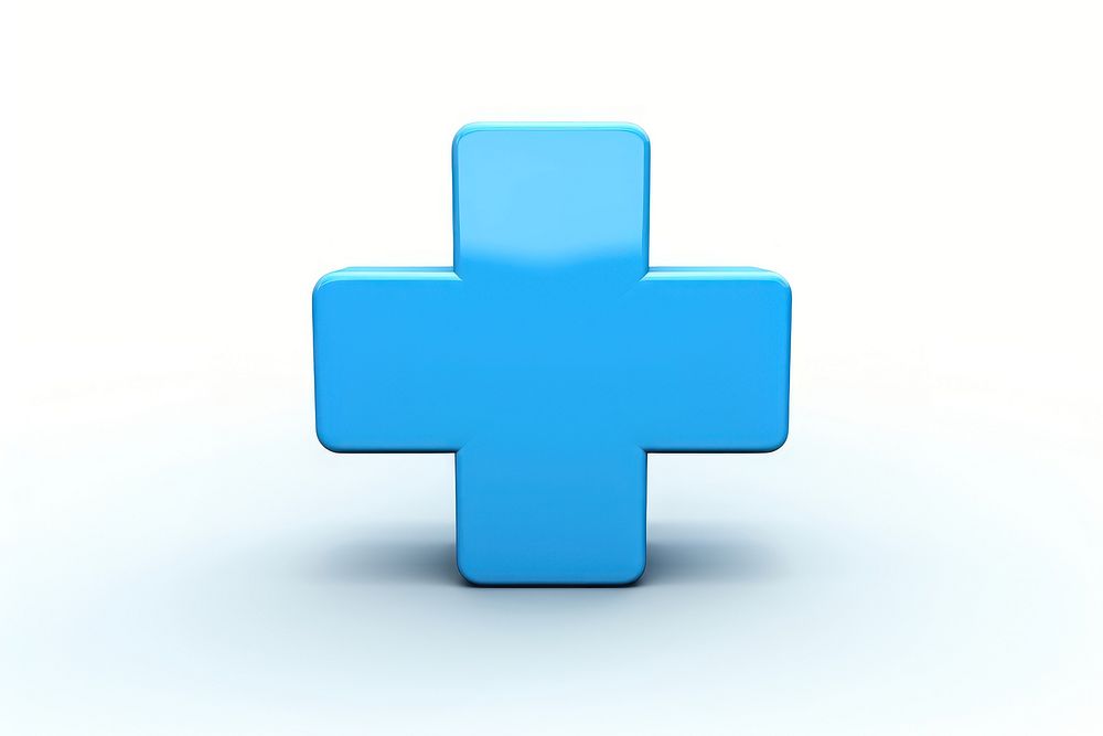Plus symbol cross blue. AI generated Image by rawpixel.