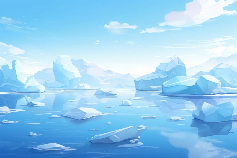 Ice pieces backgrounds landscape mountain. AI generated Image by rawpixel.