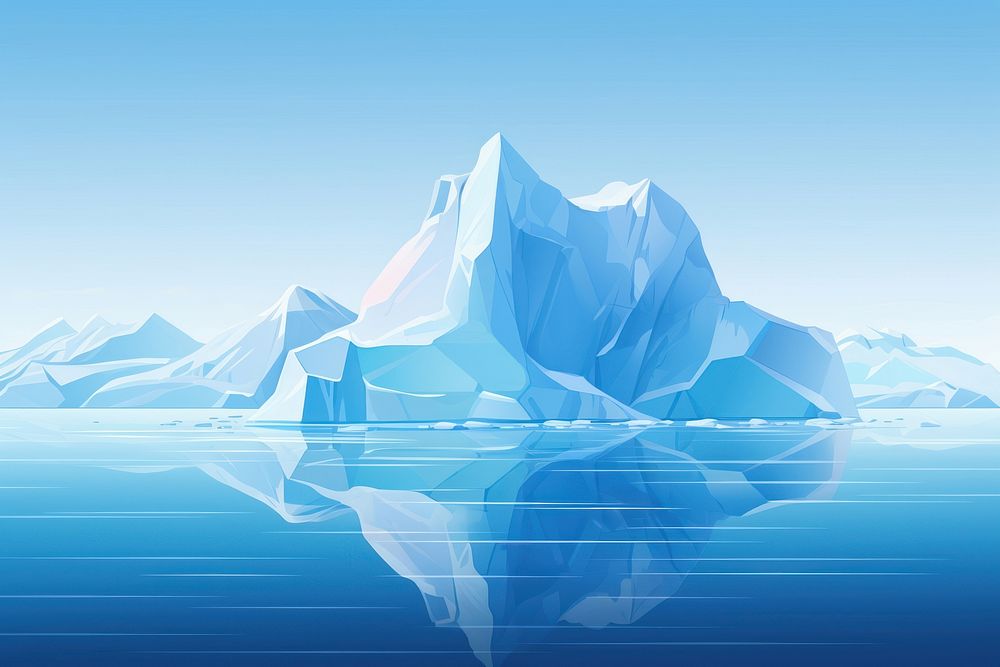 Iceberg mountain outdoors nature. AI generated Image by rawpixel.