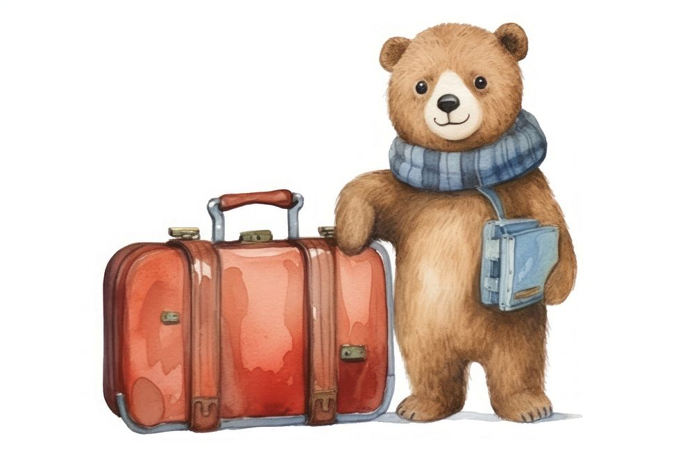 Sloth luggage suitcase vacation. AI generated Image by rawpixel.