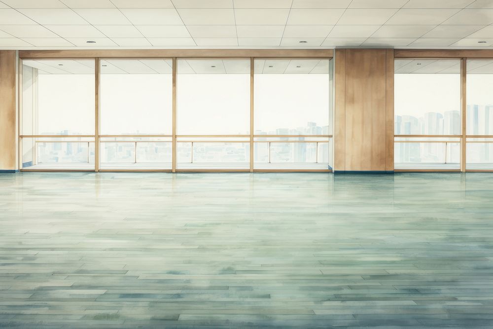 Empty office floor backgrounds flooring architecture.