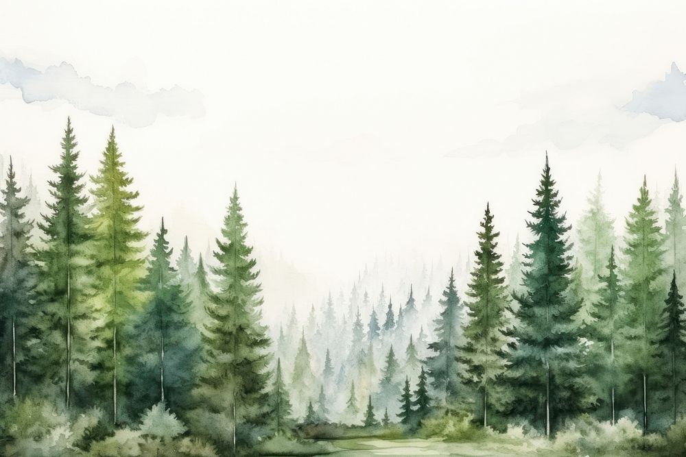 Empty forest view backgrounds landscape outdoors. 