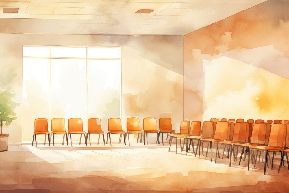Empty meeting room architecture furniture building. AI generated Image by rawpixel.