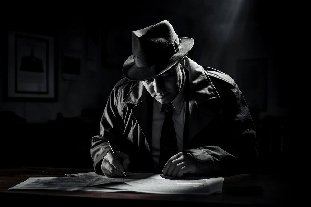 Film noir portrait adult accessories. AI generated Image by rawpixel.