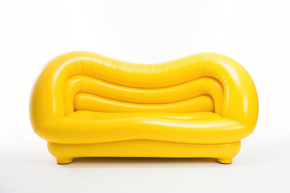 A inflatable banana sofa furniture loveseat. AI generated Image by rawpixel.