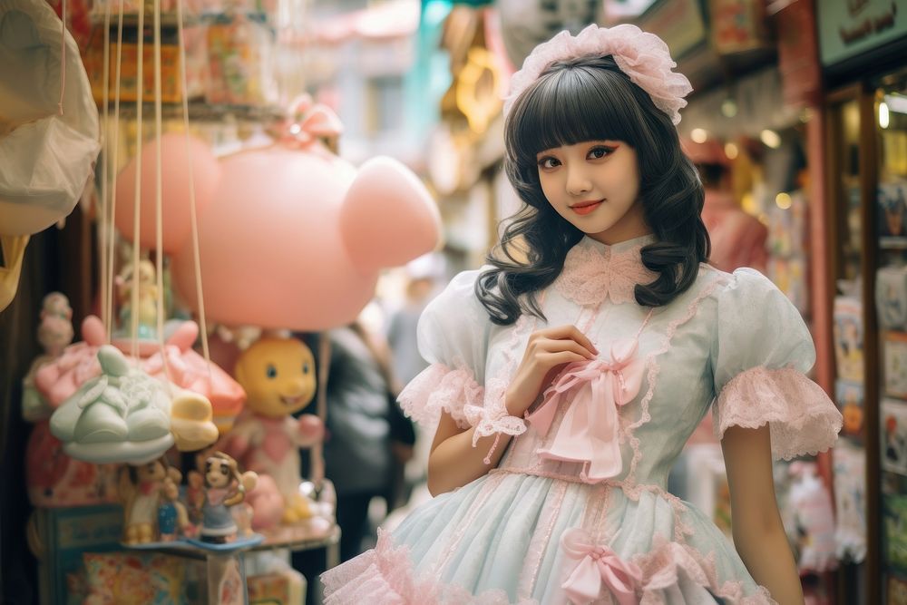 Cute girl dress shopping celebration. AI generated Image by rawpixel.