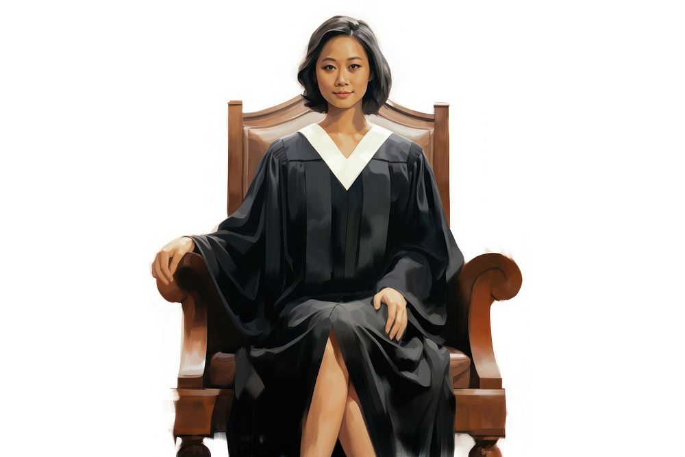 Judge furniture sitting female. AI generated Image by rawpixel.