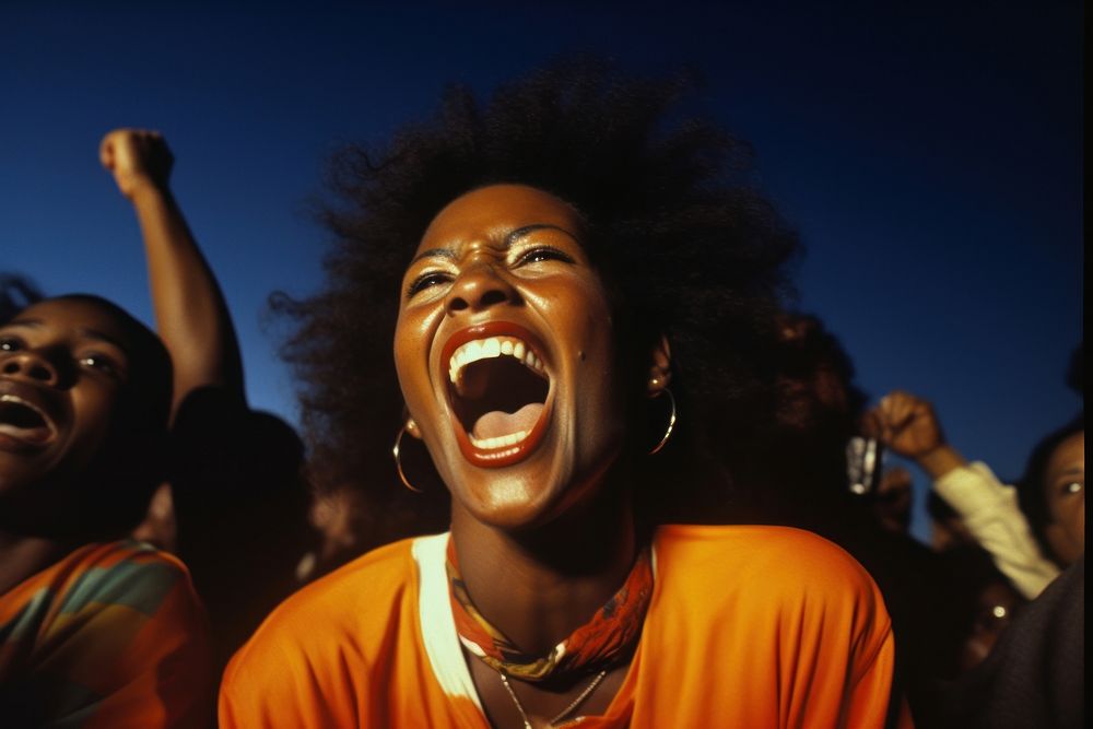 African americans celebration shouting laughing. AI generated Image by rawpixel.