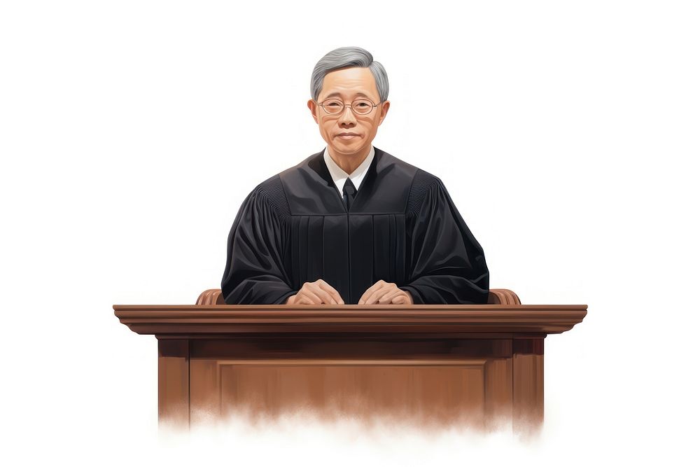 Judge adult white background architecture. AI generated Image by rawpixel.