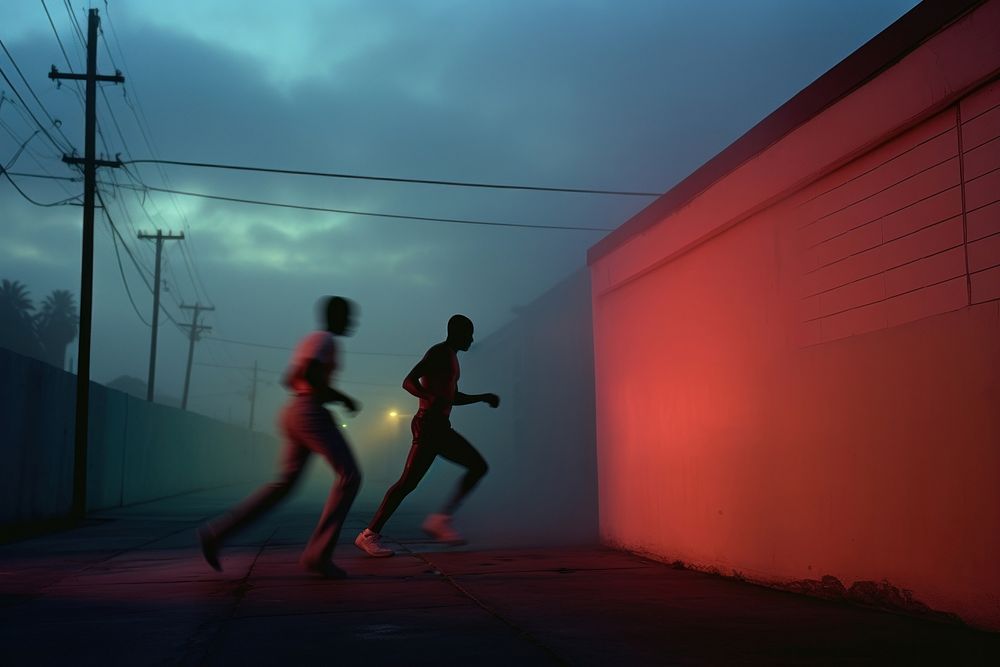 Outdoors running motion light. AI generated Image by rawpixel.
