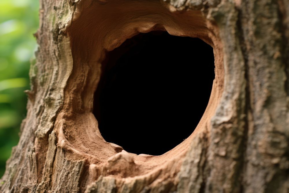 Tree hole birdhouse textured outdoors. AI generated Image by rawpixel.