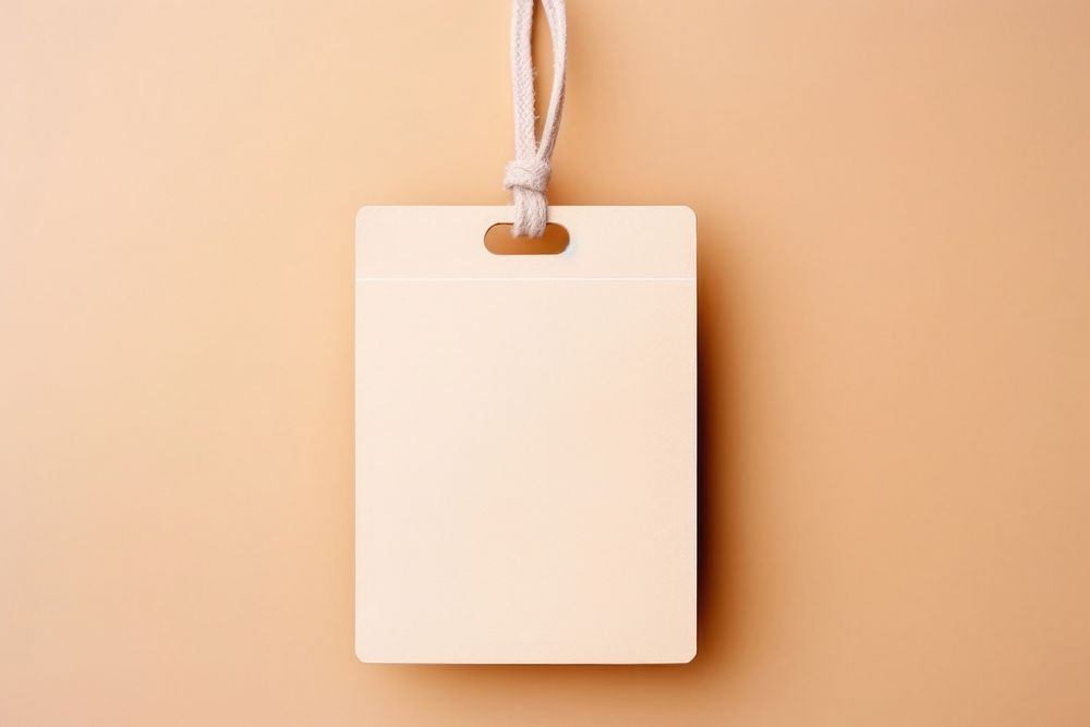 Blank craft paper label hanging accessories electronics. 