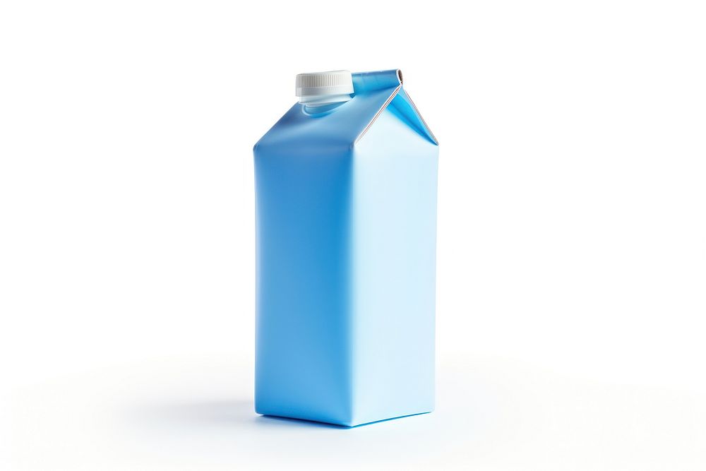 Milk bottle carton blue. AI generated Image by rawpixel.