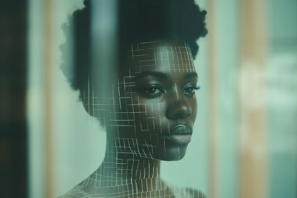 Scifi african american portrait contemplation photography. AI generated Image by rawpixel.