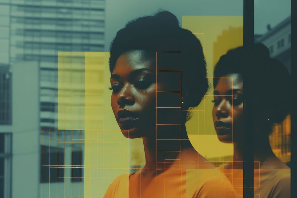 Scifi african american female adult city. AI generated Image by rawpixel.