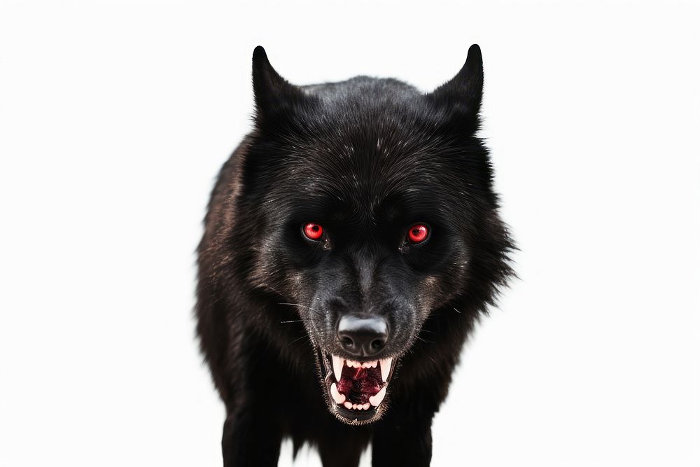 Wolf mammal animal horror. AI generated Image by rawpixel.
