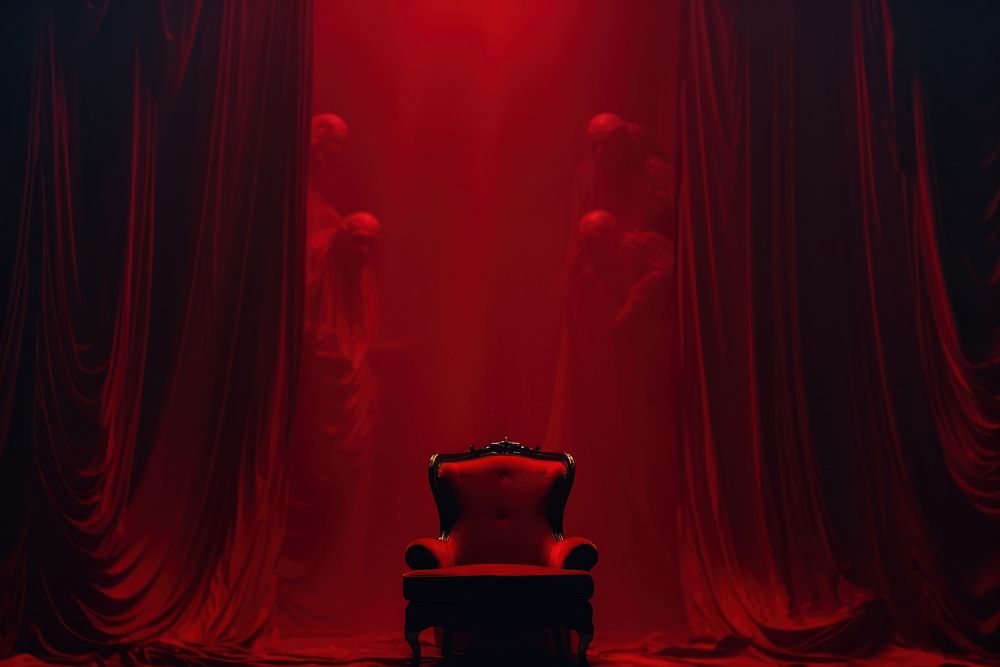 A dracula backdrop light chair stage. AI generated Image by rawpixel.