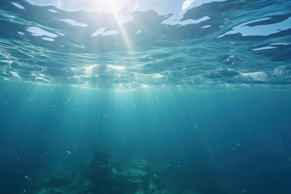Backgrounds underwater sunlight outdoors. AI generated Image by rawpixel.