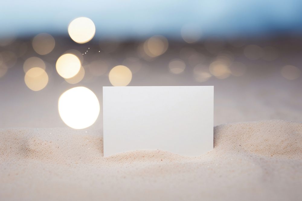 Blank Name card outdoors nature paper. 