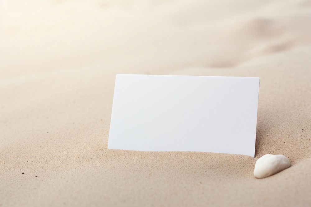 Blank Name card sand outdoors nature. AI generated Image by rawpixel.