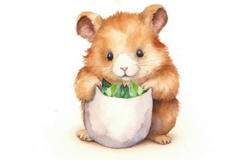 Cute hamster animal rodent mammal. AI generated Image by rawpixel.