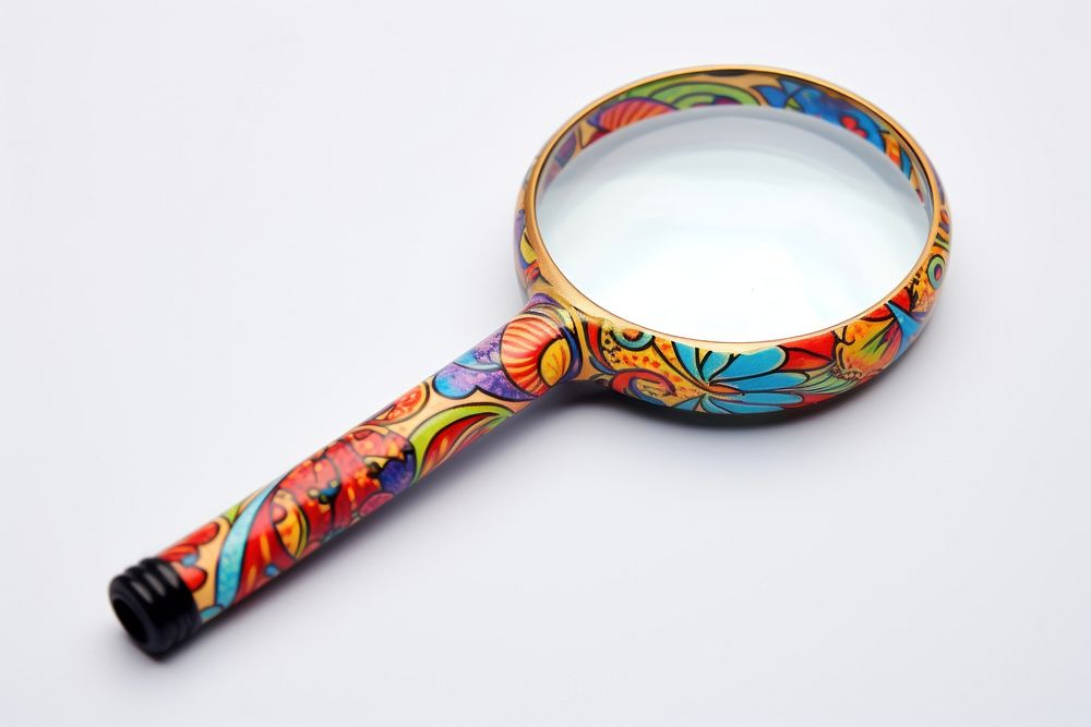 Magnifying glass white background pattern circle. AI generated Image by rawpixel.