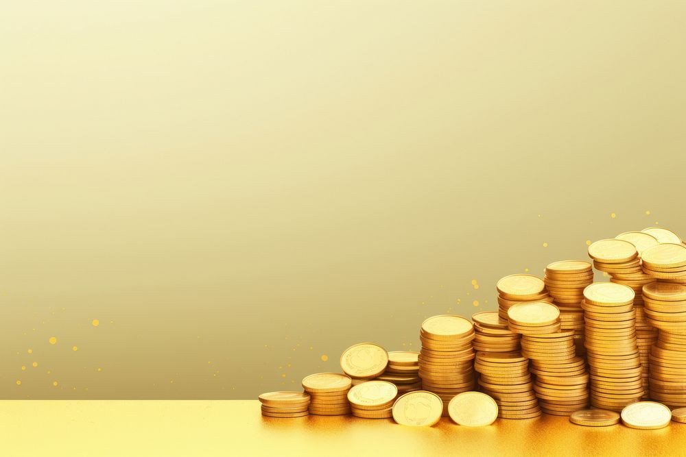 Gold coins money  investment. 