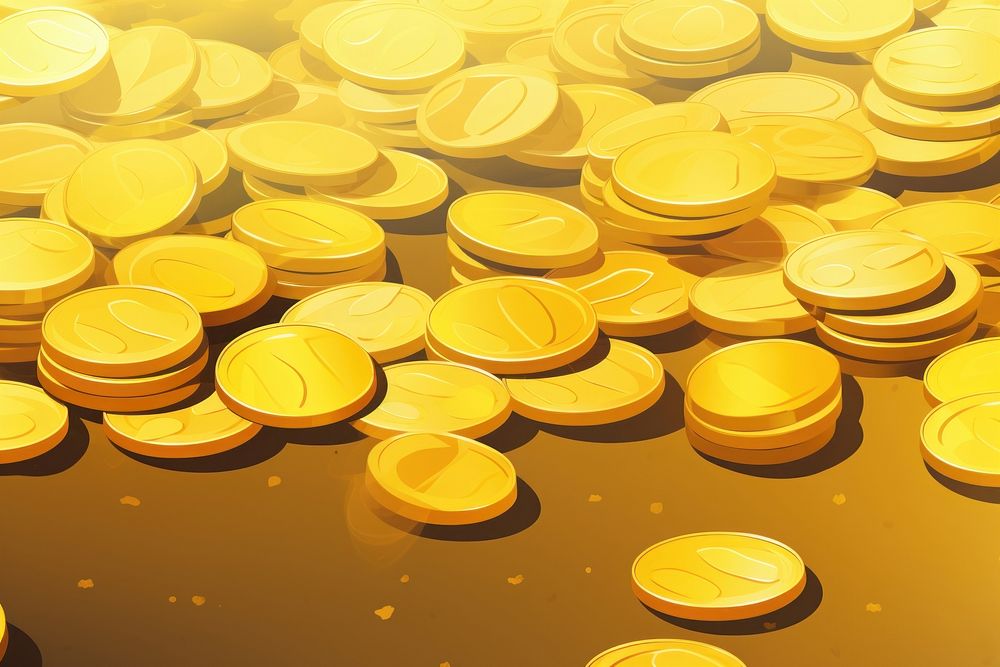 Gold coins backgrounds investment repetition. AI generated Image by rawpixel.