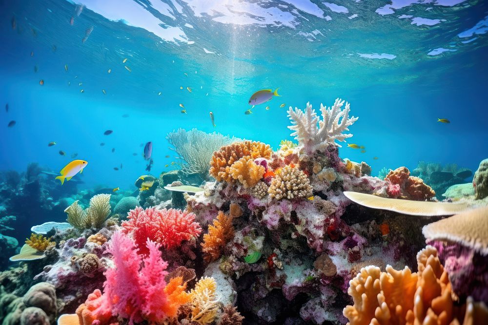 Underwater world sea outdoors nature. AI generated Image by rawpixel.