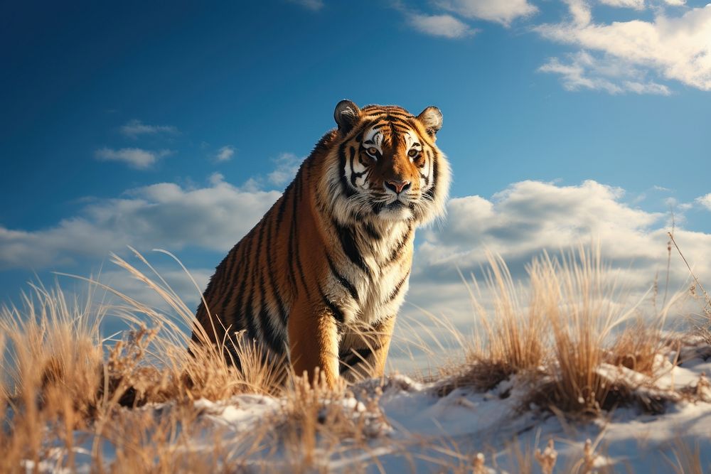 Wild tiger wildlife outdoors animal. AI generated Image by rawpixel.