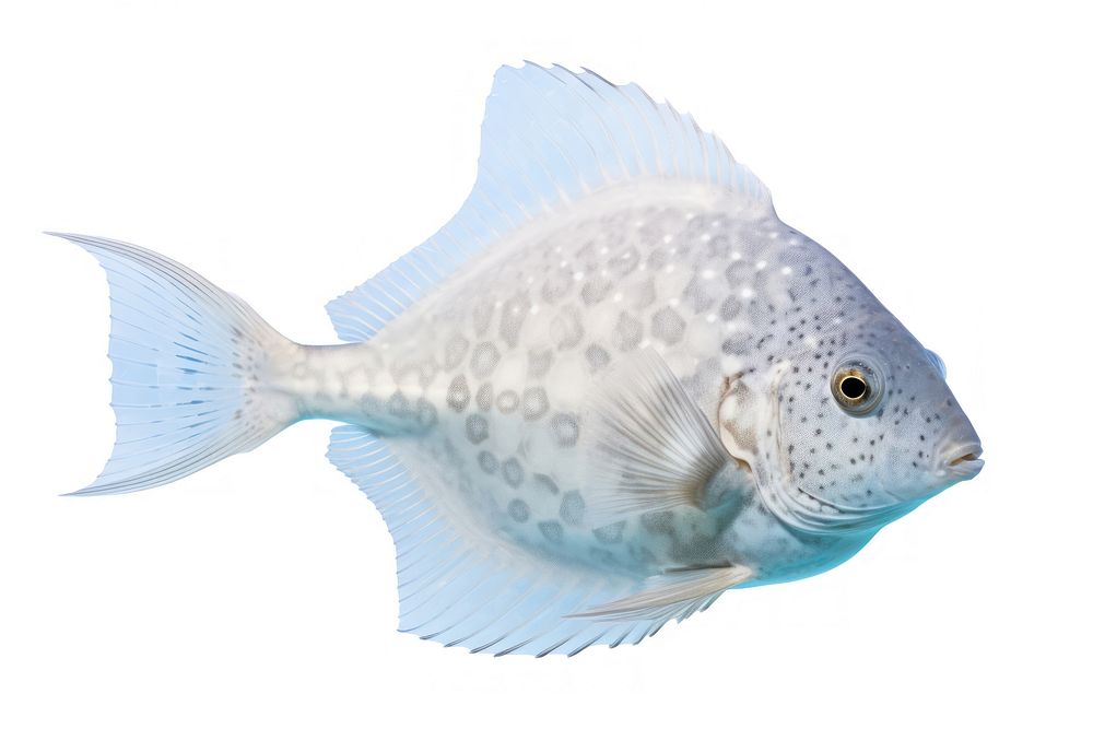 Ocean sunfish animal white background pomacanthidae. AI generated Image by rawpixel.