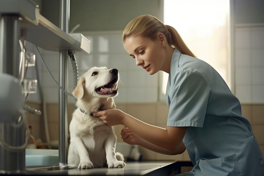 Dog veterinarian mammal animal. AI generated Image by rawpixel.