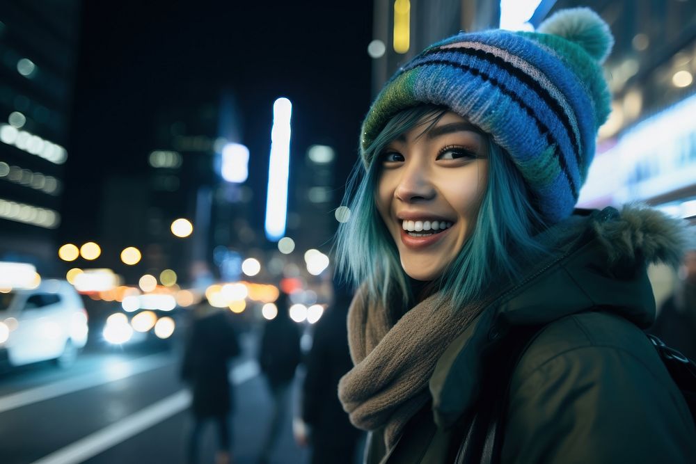 Asian woman portrait winter adult. AI generated Image by rawpixel.
