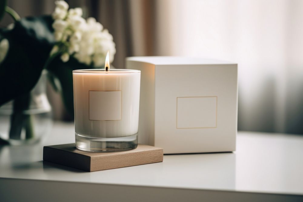 Candle box windowsill lighting. AI generated Image by rawpixel.