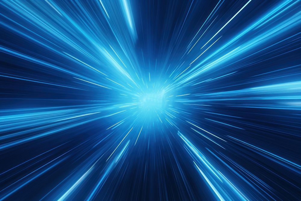 Blue neon hyper warp space light  abstract. 