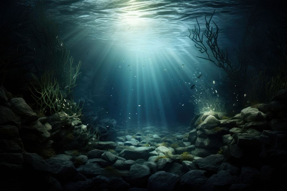 Beautiful underwater outdoors nature fish. AI generated Image by rawpixel.