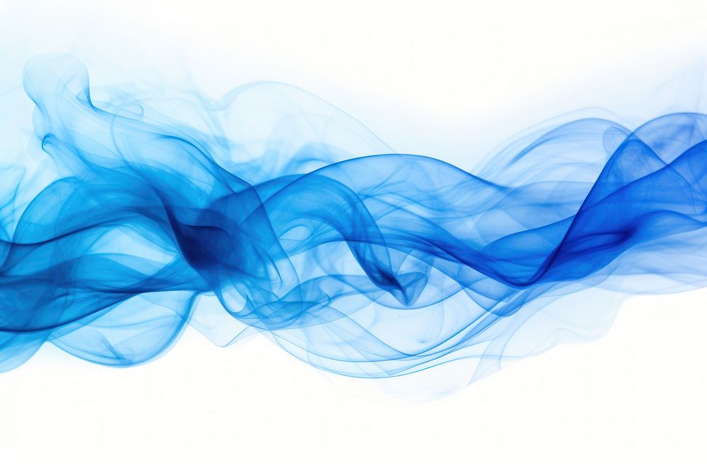 Smoke  blue white background. 