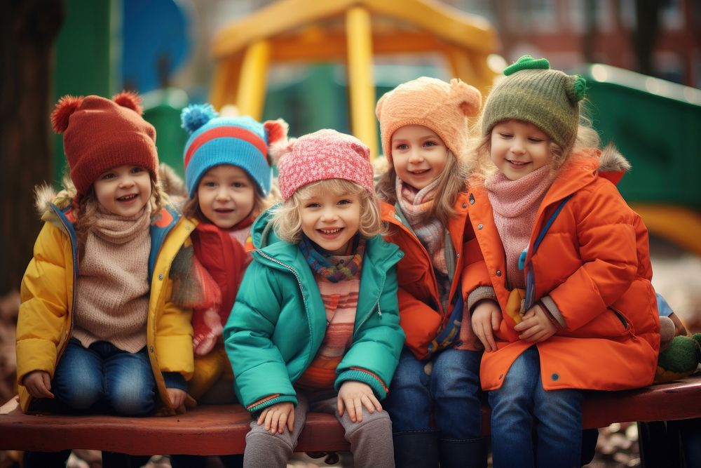 Playground portrait outdoors child. AI generated Image by rawpixel.