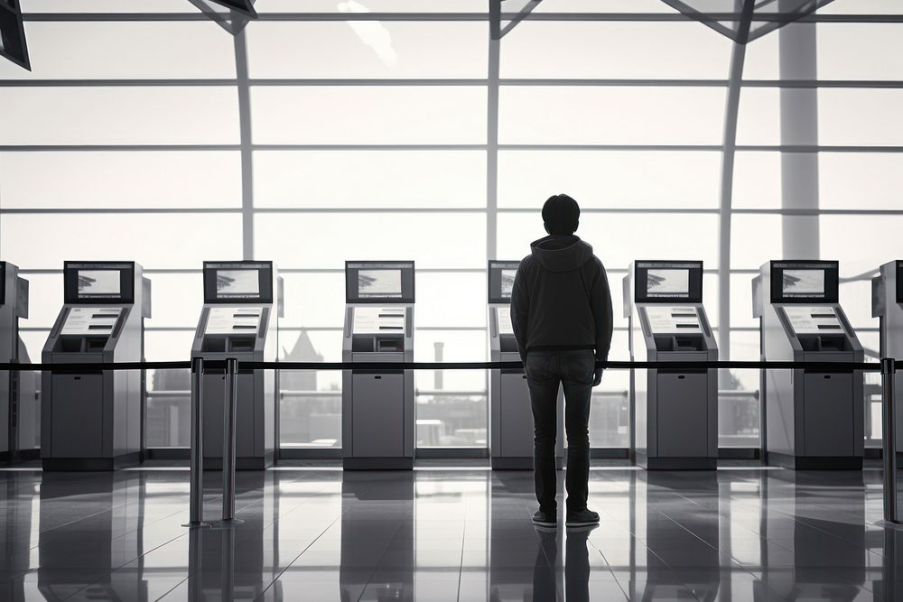 Tourist airport adult man. 