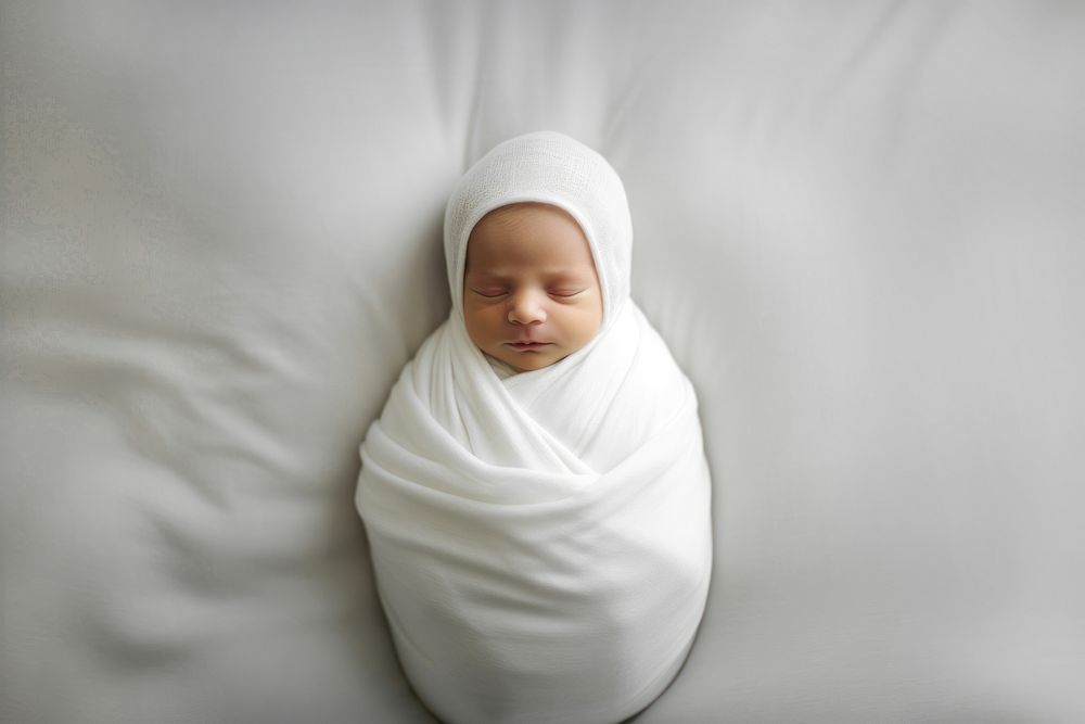 Newborn Baby newborn blanket baby. AI generated Image by rawpixel.
