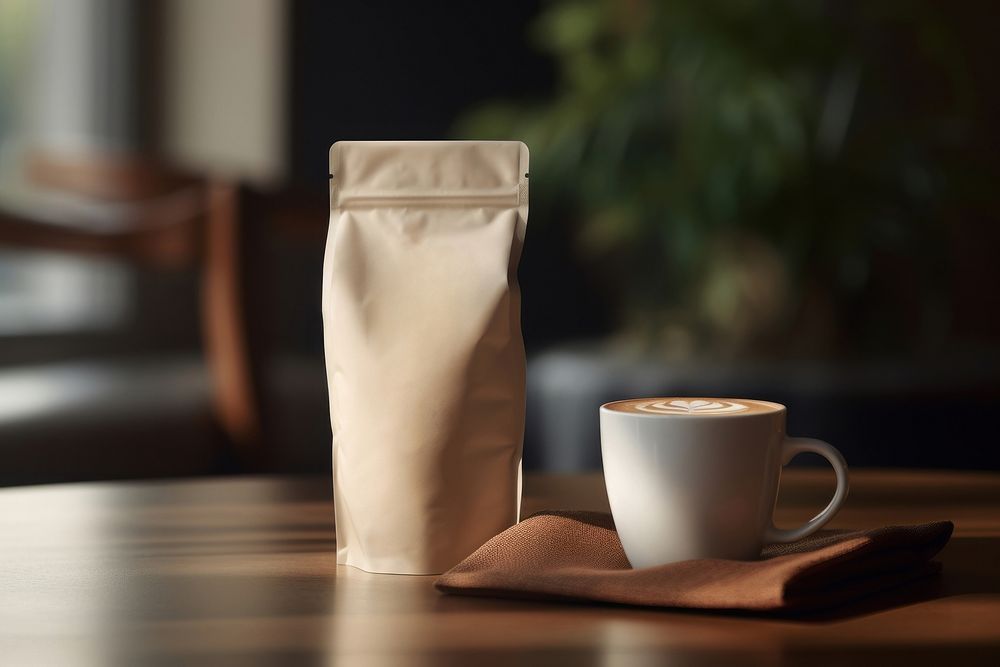 Latte coffee bag drink cafe. 