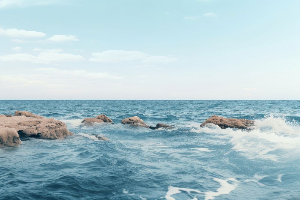 A magical ocean outdoors horizon nature. AI generated Image by rawpixel.