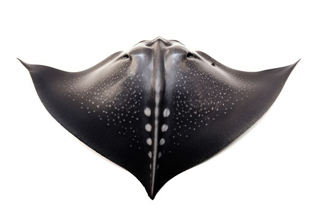 A black stingray white background animal shark. 