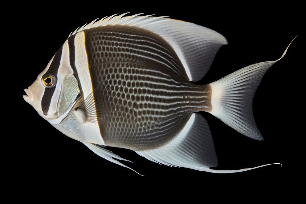 A loyal angel fish animal sea pomacanthidae. AI generated Image by rawpixel.