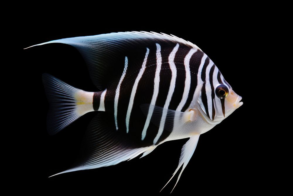 A loyal angel fish animal sea pomacanthidae. AI generated Image by rawpixel.