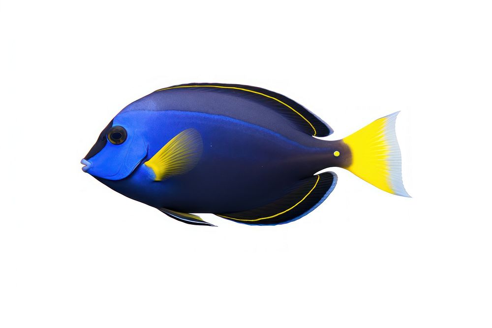 Yellow fish blue sea. AI generated Image by rawpixel.