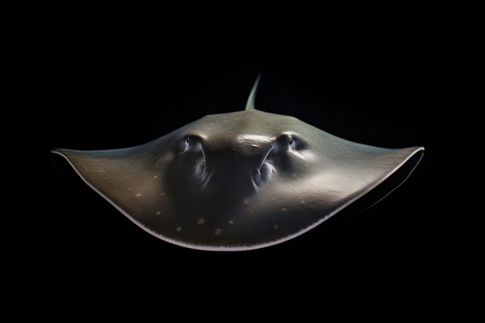 A stingray underwater darkness swimming. AI generated Image by rawpixel.